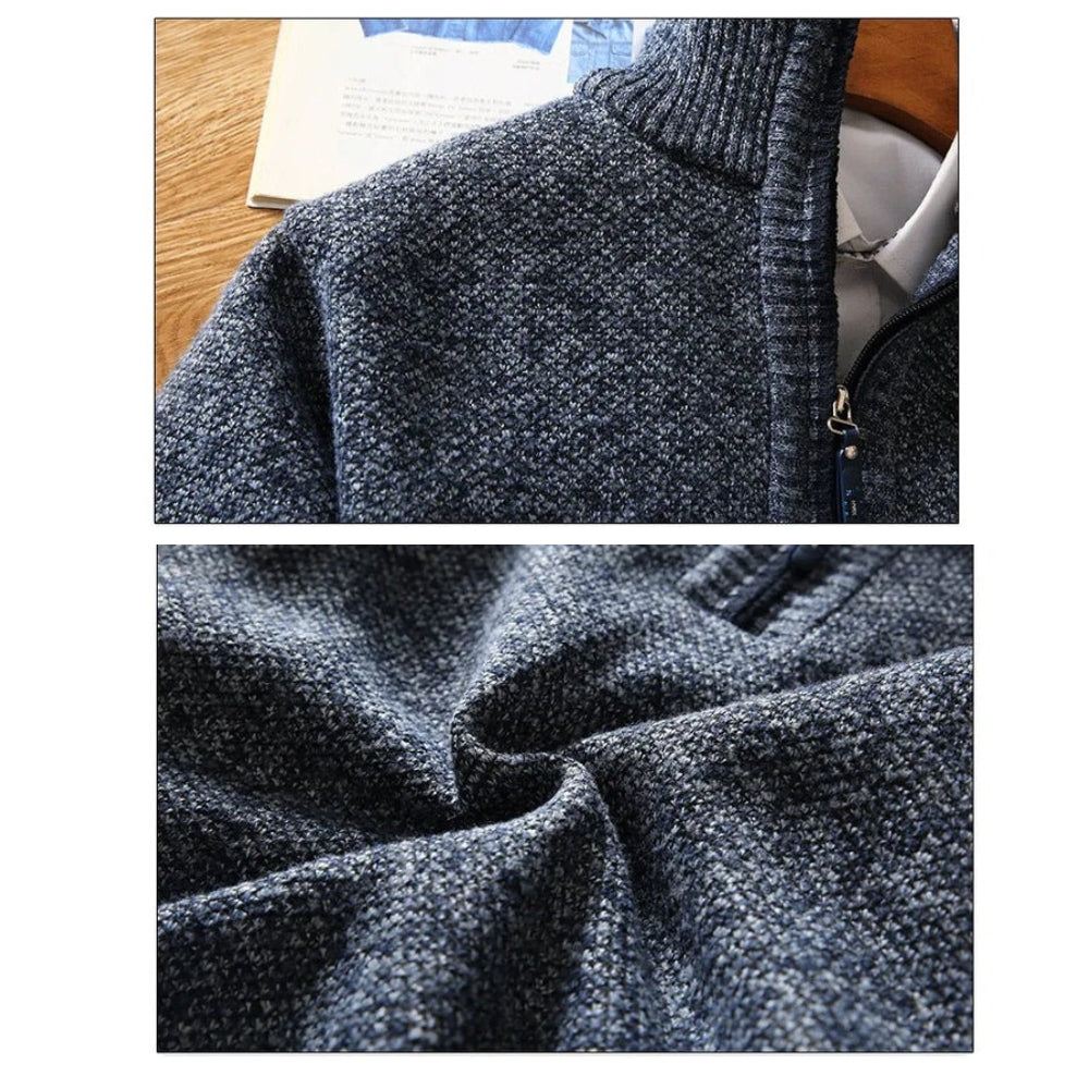 Herren Strickpullover mit Reißverschluss – Moderner Freizeitstil für Alltag und Büro