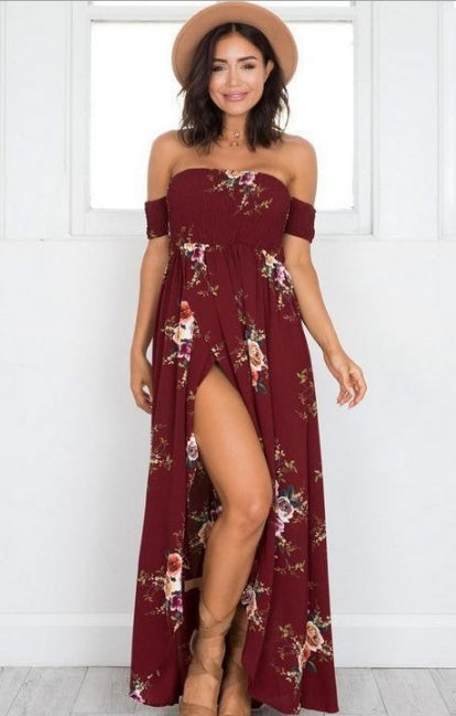 Alison – Boho Off-Shoulder Sommerkleid