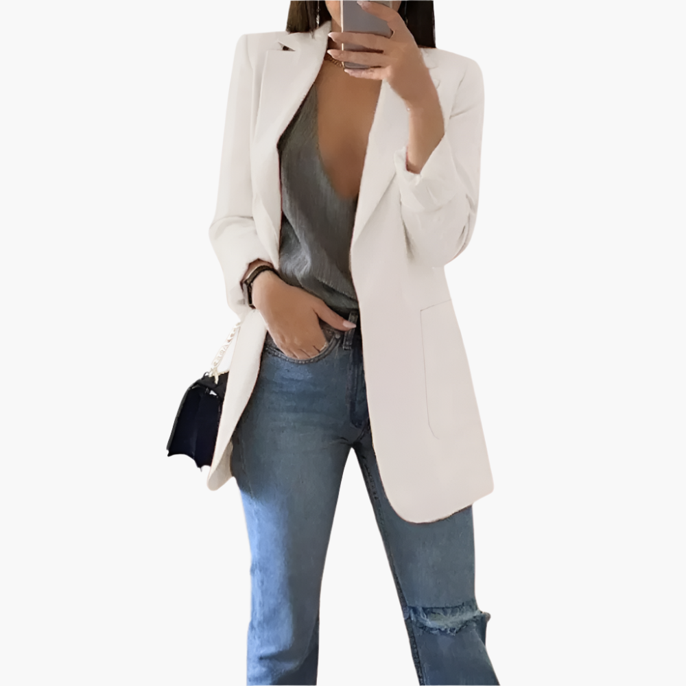 Damen Lange Blazer – Eleganter Business- und Freizeit-Look, Modern und Vielseitig