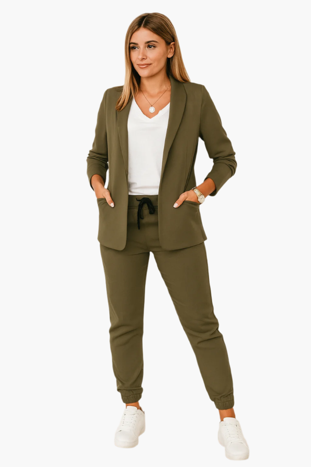 Damen Business Jogginganzug Set – Blazer & Hose für Büro, Alltag und Events