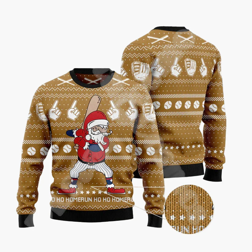 Herren Lustiger Weihnachts-Pullover mit Santa auf dem Schornstein – Ugly Christmas Sweater Party