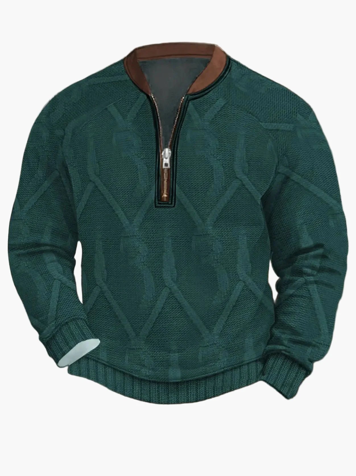 Herren Strickpullover mit Reißverschluss – Moderner Freizeit-Look für Herbst und Frühling
