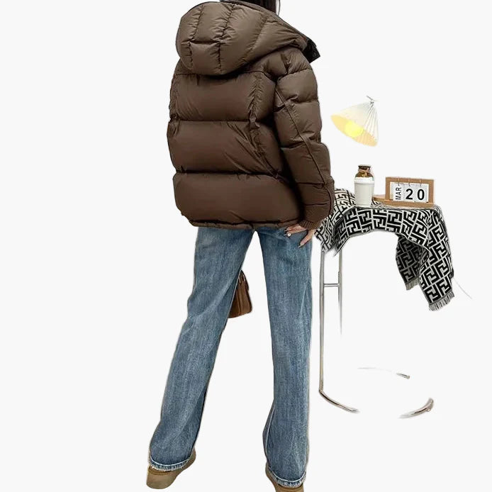 Damen Winter Steppjacke mit Kapuze – Modische Outdoorjacke, Freizeit & Alltag