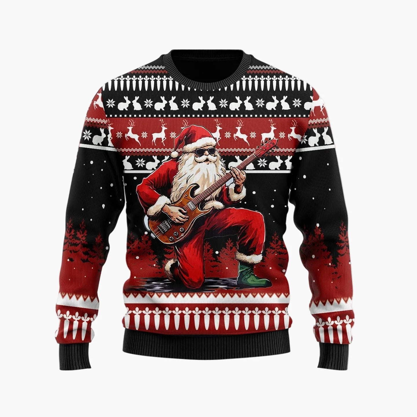 Herren Lustiger Weihnachts-Pullover Ugly Christmas Sweater mit Santa-Motiv und Spruch – Perfekt für Weihnachtsfeiern