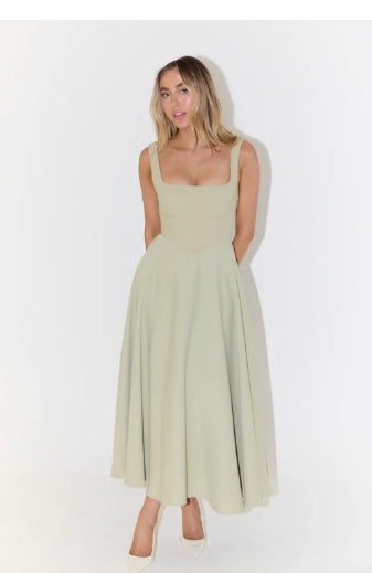 Damen Maxikleid Elegant mit Trägern – Sommer Festlich Freizeitkleid