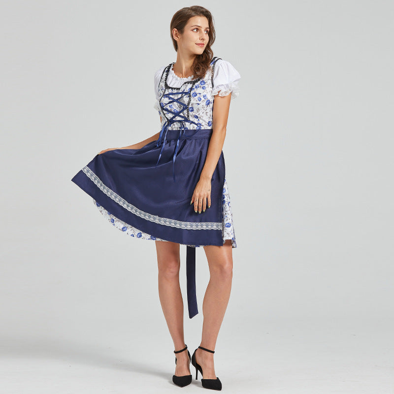 Damen Trachtenkleid Dirndl im Biergartenstil – Perfekt für Oktoberfest & Volksfeste