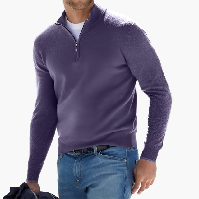 Herren Strickpullover mit Reißverschluss – Eleganter Freizeit- und Business-Look