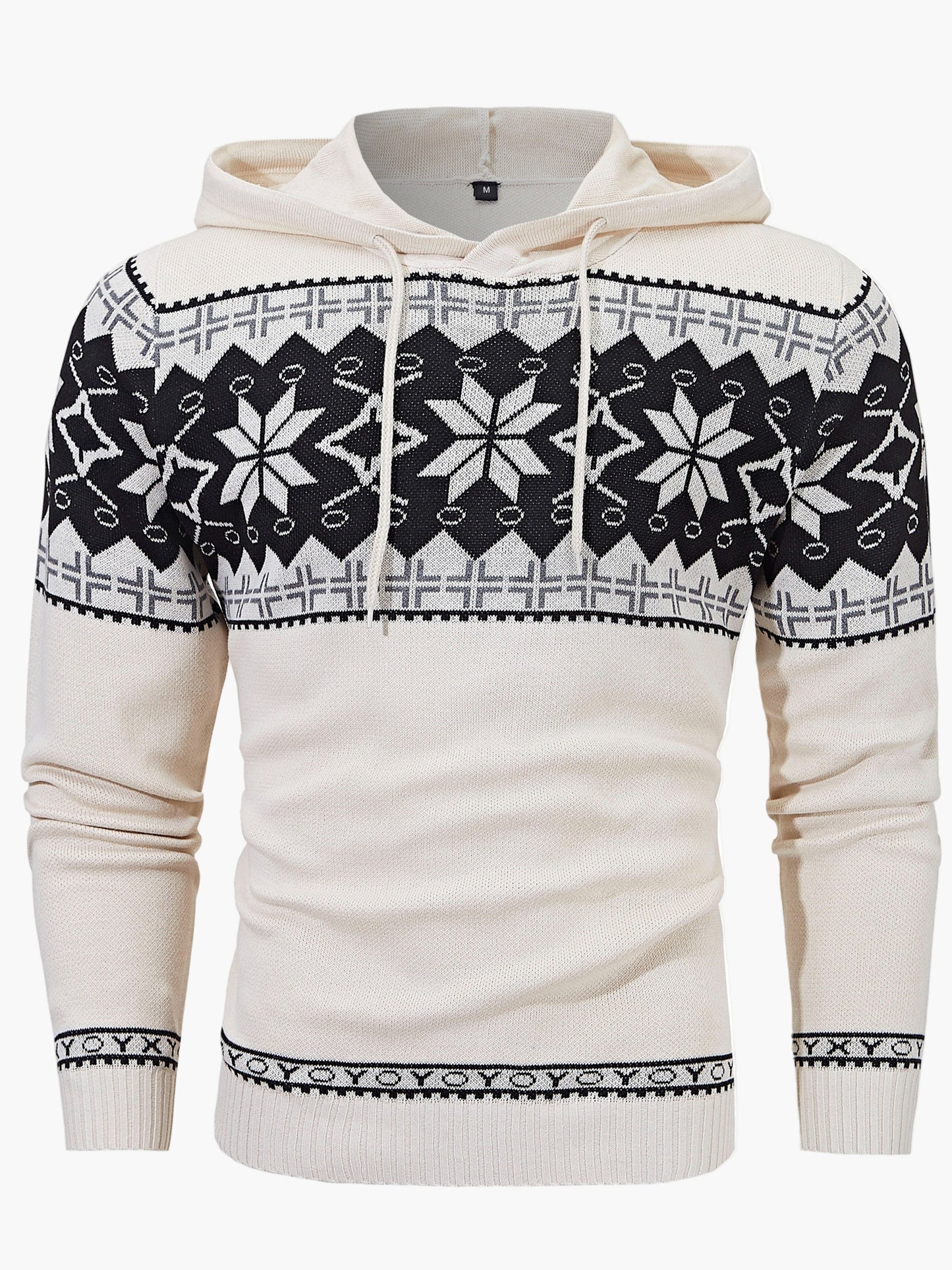 Herren Kapuzenpullover mit Norwegermuster – Winterlicher Casual Hoodie für Alltag & Freizeit