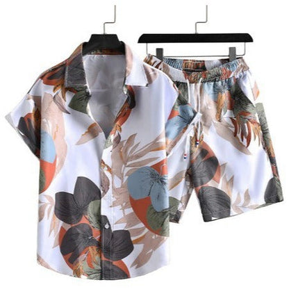 Herren Sommer Freizeit Set – Kurzarm Hemd & Shorts, Modernes Streetstyle Outfit, Ideal für Alltag und Urlaub
