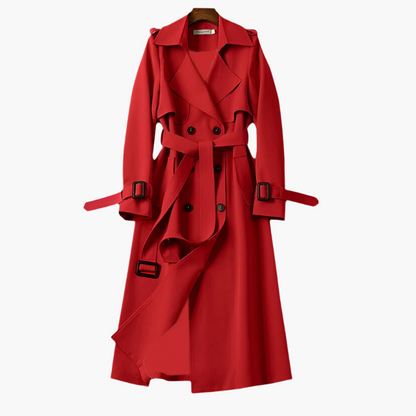 Damen Trenchcoat im klassischen Stil für Frühling – Eleganter Mantel für Business & Freizeit