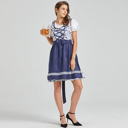 Damen Trachtenkleid Dirndl im Biergartenstil – Perfekt für Oktoberfest & Volksfeste