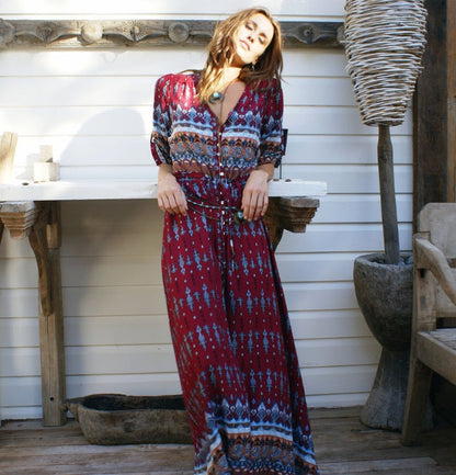 Margaret – Maxi-Kleid im Boho-Stil für Damen