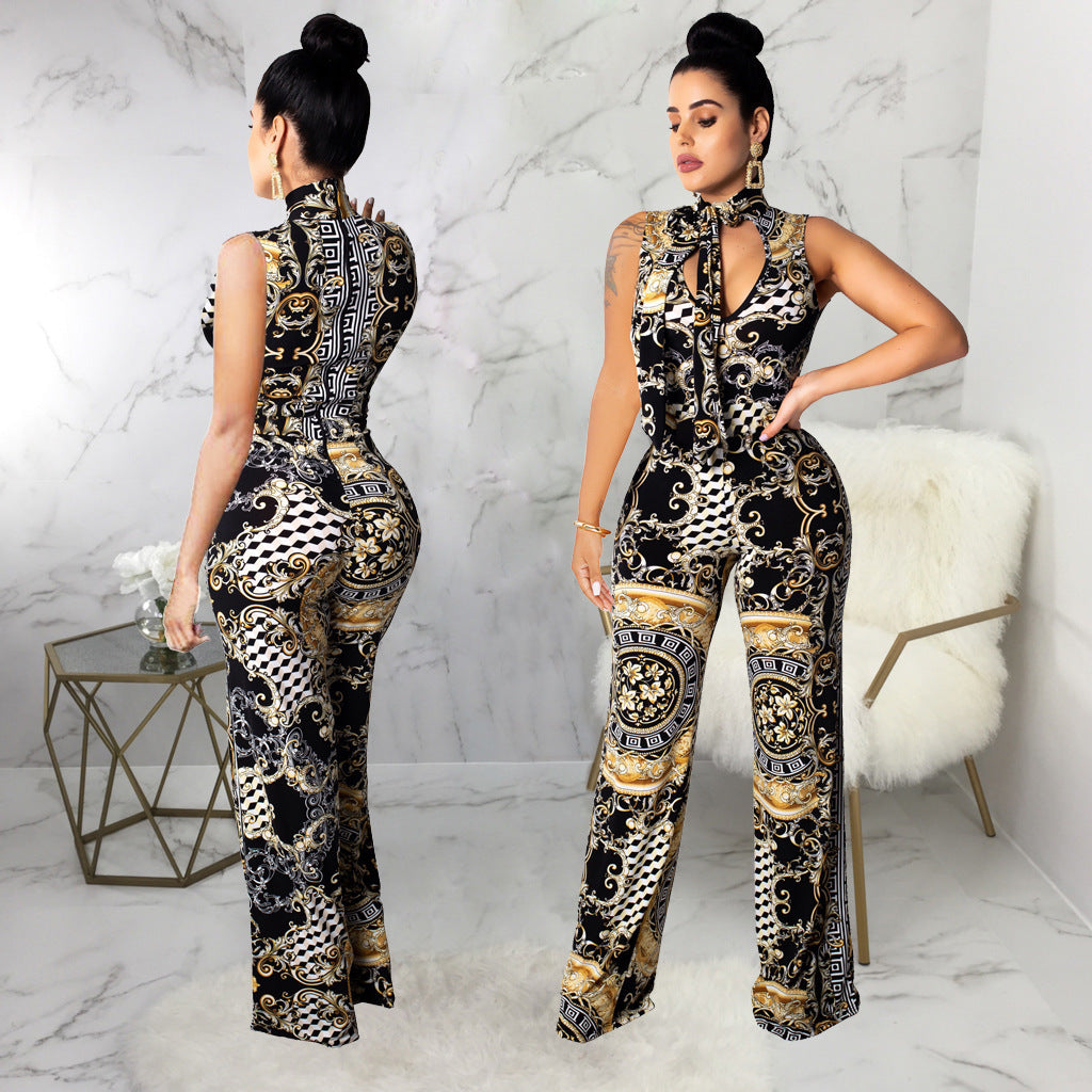 Faith – Ärmelloser Damen-Jumpsuit mit Print