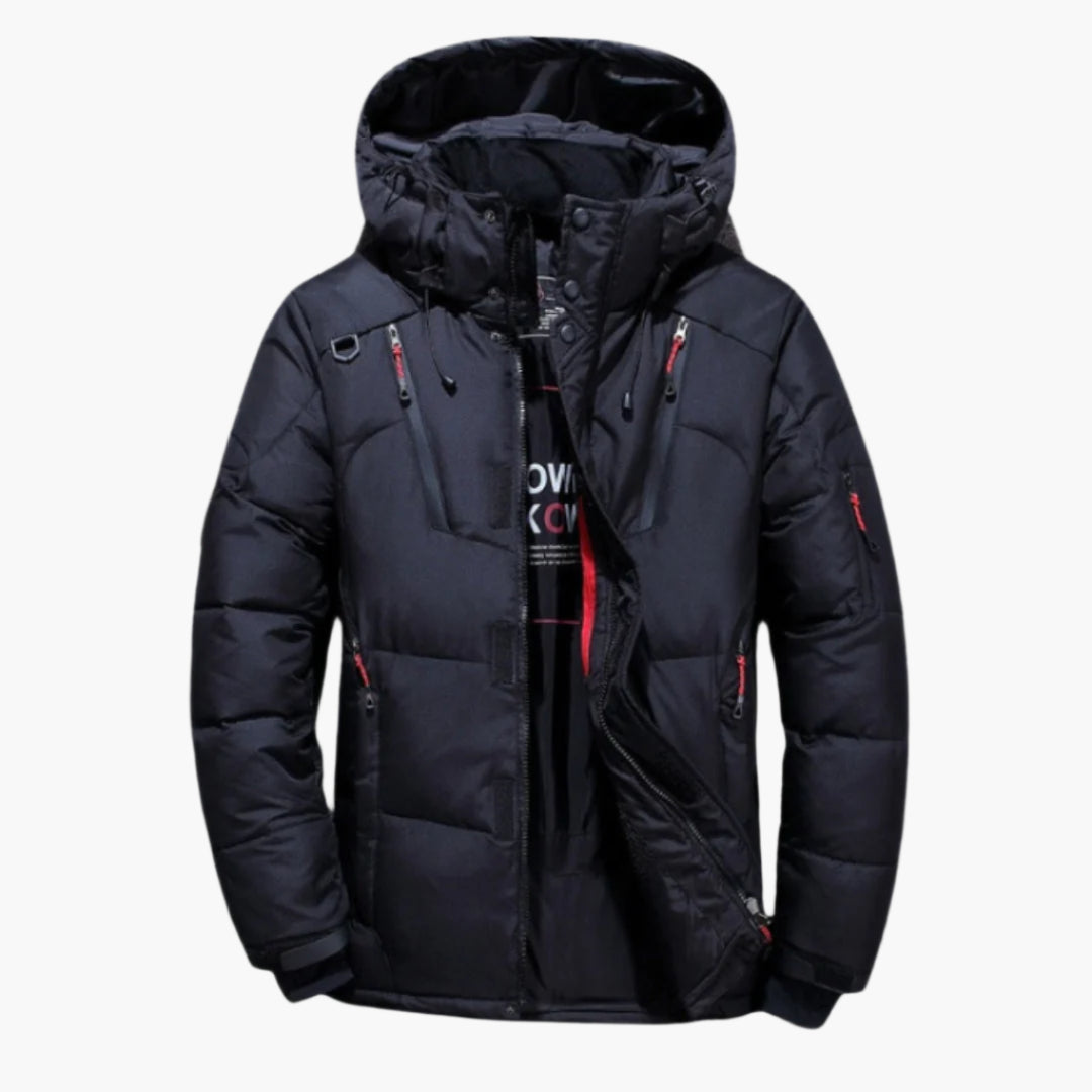 Herren Daunenjacke Winter – Outdoor Wärmende Steppjacke mit Kapuze, Stilvoll & Funktional