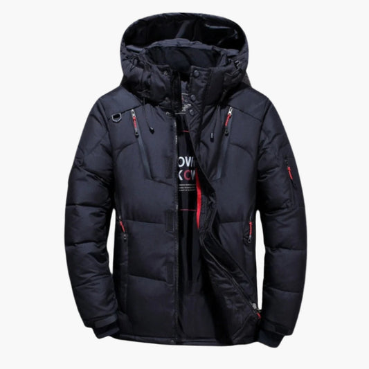 Herren Daunenjacke Winter – Outdoor Wärmende Steppjacke mit Kapuze, Stilvoll & Funktional