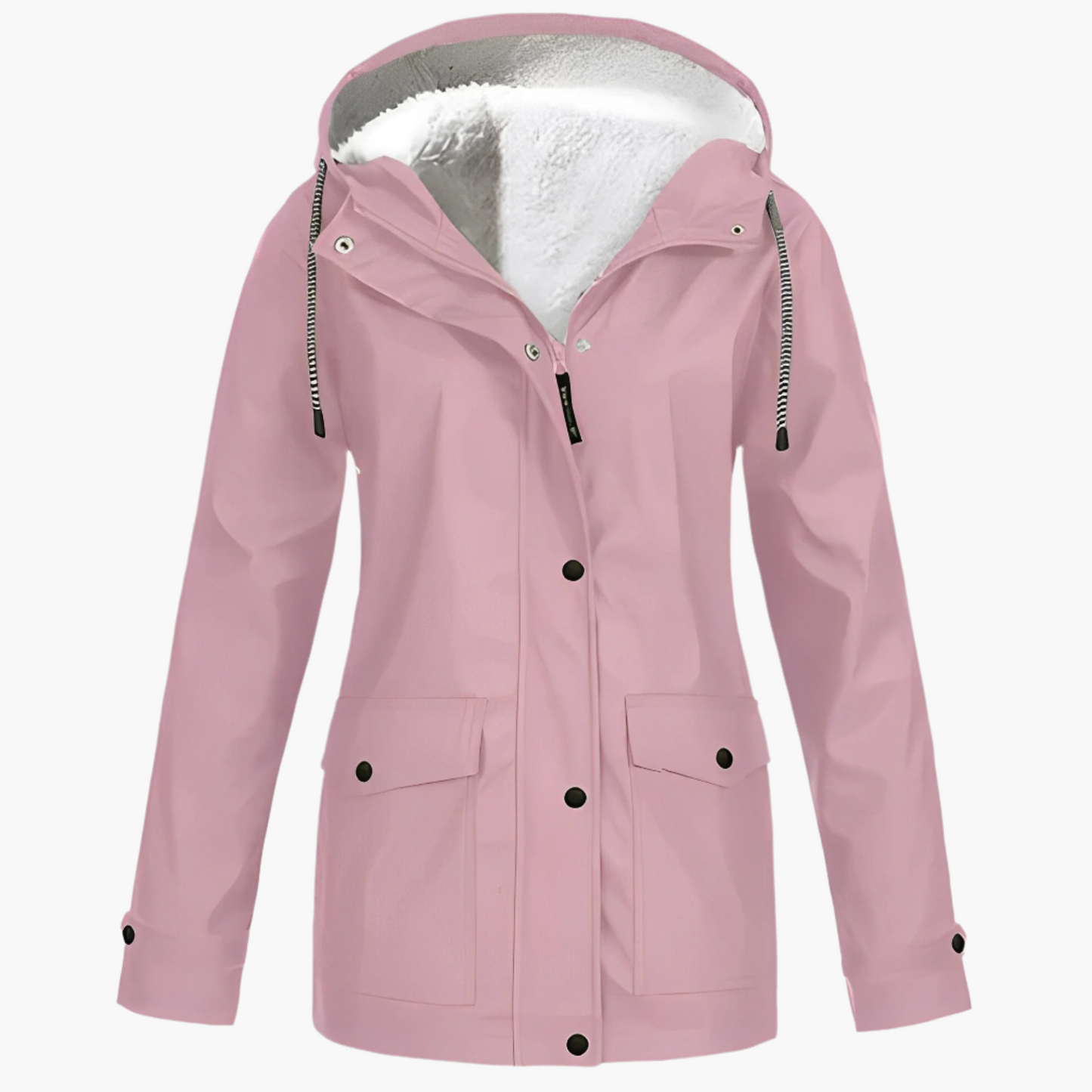Damen Fleece Gefütterte Regenjacke – Stylische Winter Outdoor Jacke für Komfort und Schutz