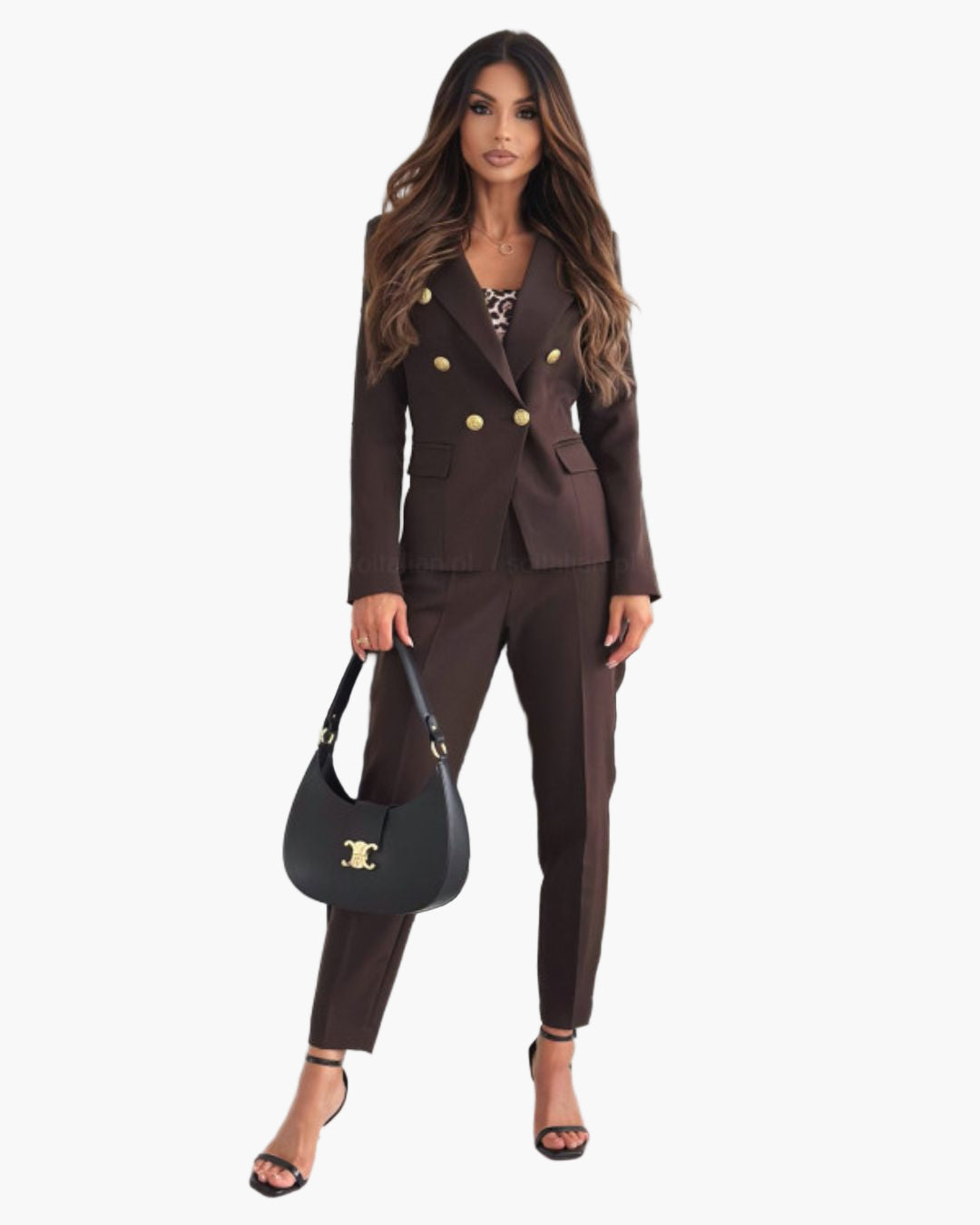 Damen Business Anzug mit Doppelreihigem Blazer – Eleganter Hosenanzug für Büro & Events