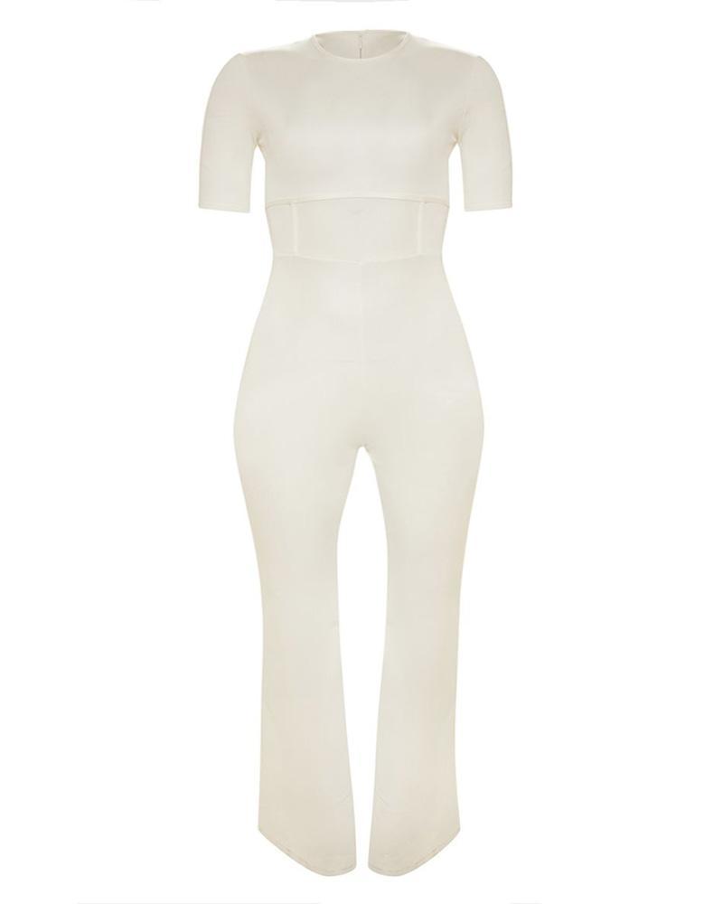 Sophia – Damen-Jumpsuit in Weiß