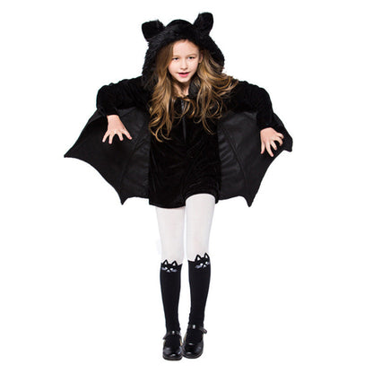 Kinder Halloween Fledermaus Kostüm – Unisex Karneval & Party Verkleidung für Jungen und Mädchen