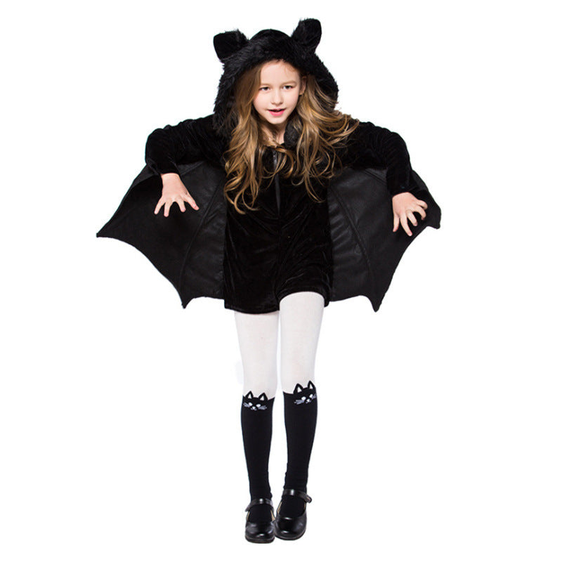 Kinder Halloween Fledermaus Kostüm – Unisex Karneval & Party Verkleidung für Jungen und Mädchen