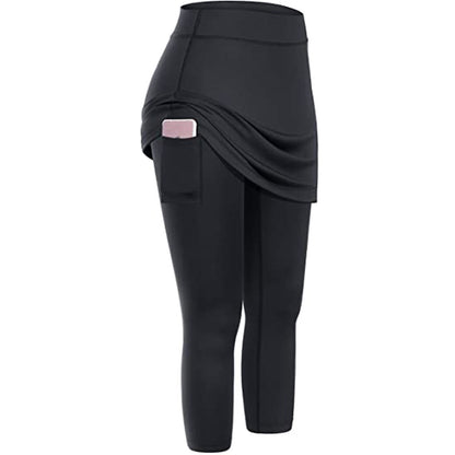 Sarah – Sportliche Tennis-Leggings mit Rock und Taschen