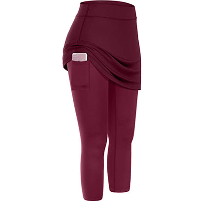 Sarah – Sportliche Tennis-Leggings mit Rock und Taschen