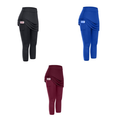 Sarah – Sportliche Tennis-Leggings mit Rock und Taschen