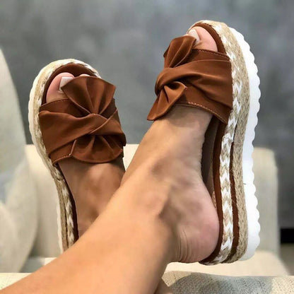 Sophie – Plattform-Sandalen mit Schleife für Damen im Sommer