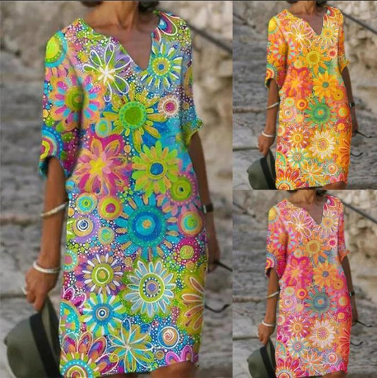 Deborah – Modisches A-Linien-Kleid mit Druck