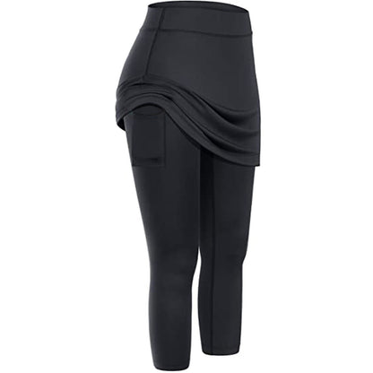 Sarah – Sportliche Tennis-Leggings mit Rock und Taschen