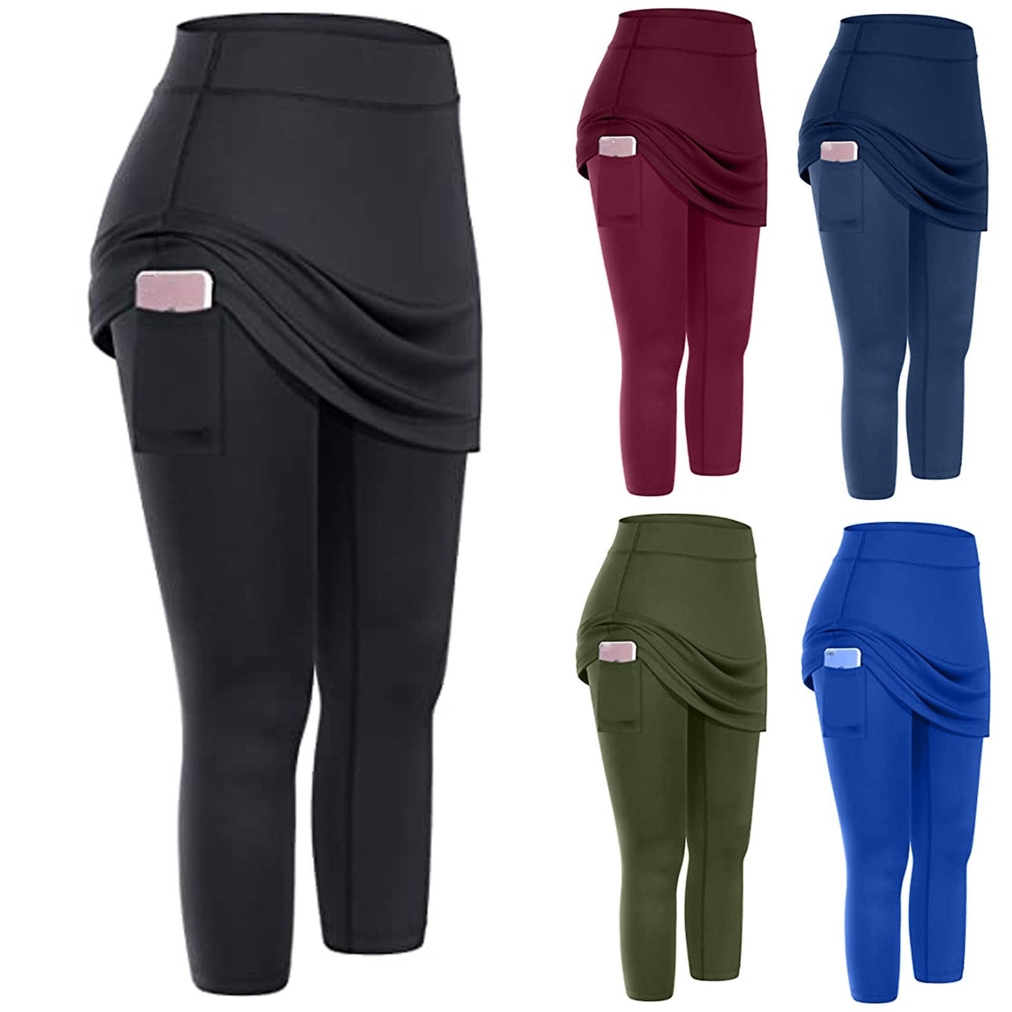 Sarah – Sportliche Tennis-Leggings mit Rock und Taschen