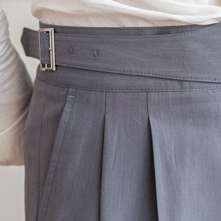 Herren High-Waist Maßgeschneiderte Anzughose mit Bundversteller – Eleganter Business & Freizeitstil