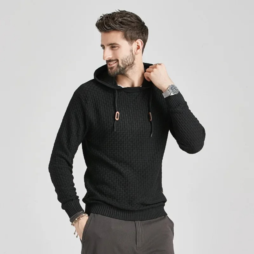 Herren Kapuzenpullover Kariert – Moderner Freizeit-Hoodie für Alltag und Sport