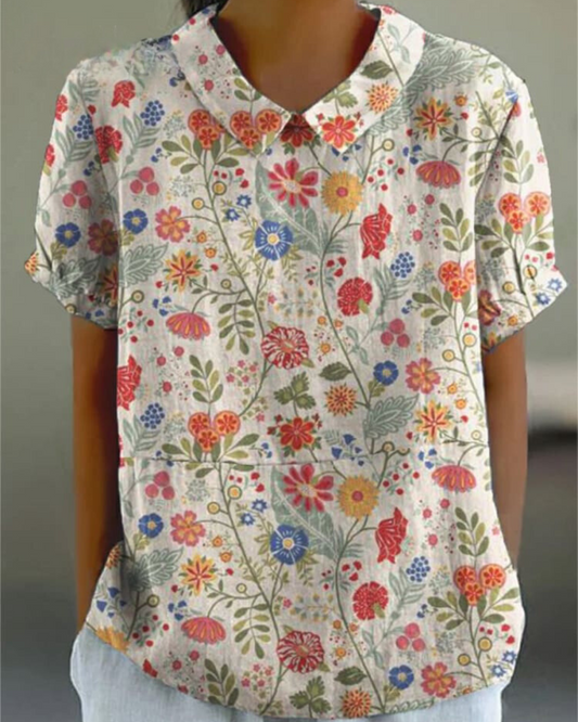 Therese - Bluse mit Blumenmuster