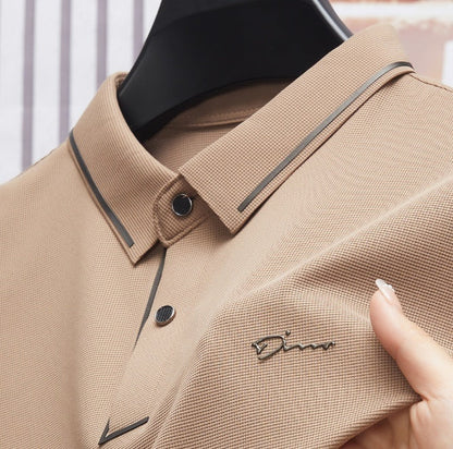 Reginald – Herren Polo Shirt mit Kragen aus Eisseide für den Sommer