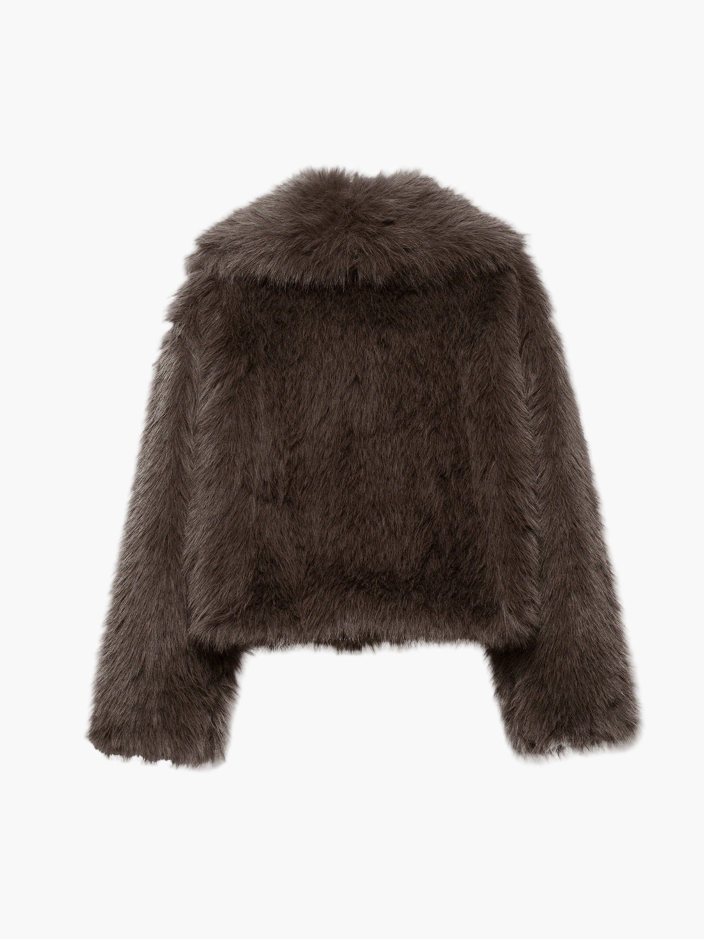 Damen Fashion Cropped Kunstfell Jacke – Trendige Kurzjacke für Herbst & Winter