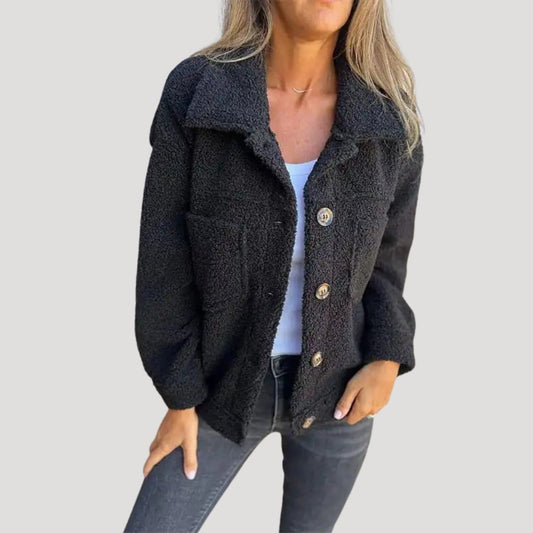 Damen Teddy-Fleecejacke – Modische Sherpa Jacke für Alltag & Freizeit