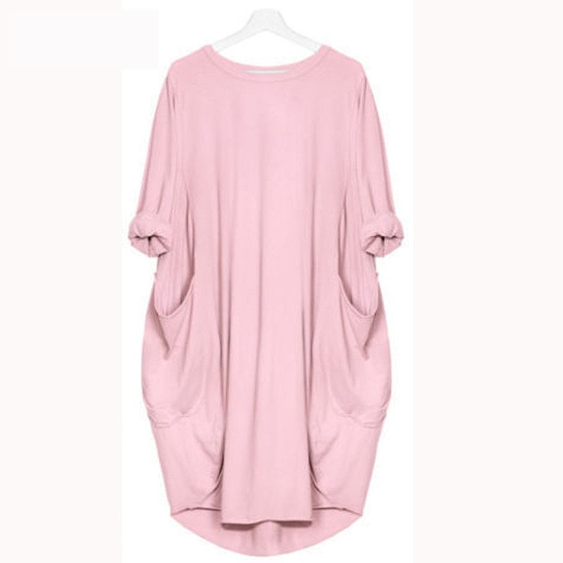 Jade – Süßes Damenkleid mit Rundhals und weitem Schnitt