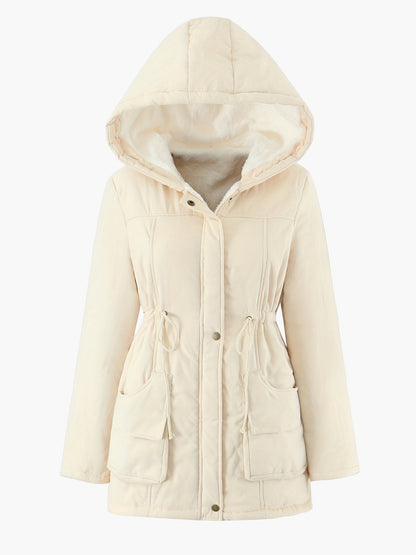 Damen Winterparka mit Kapuze und Teddyfutter – Freizeitjacke für Alltag und Outdoor