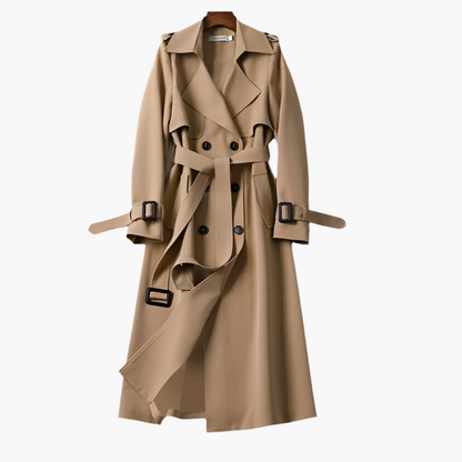 Damen Trenchcoat im klassischen Stil für Frühling – Eleganter Mantel für Business & Freizeit