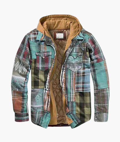 Herren Flanelljacke Kariert mit Kapuze – Urbaner Freizeitstil für Herbst & Winter