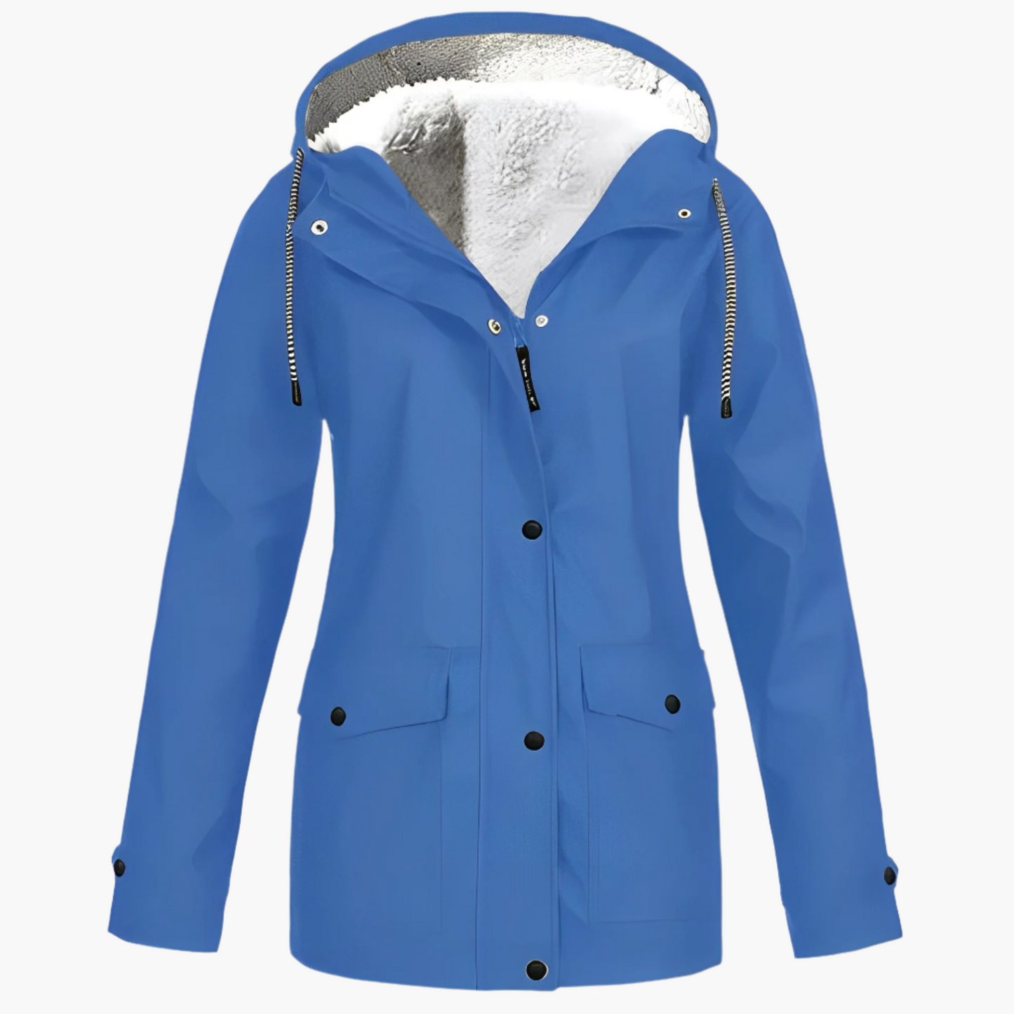 Damen Fleece Gefütterte Regenjacke – Stylische Winter Outdoor Jacke für Komfort und Schutz