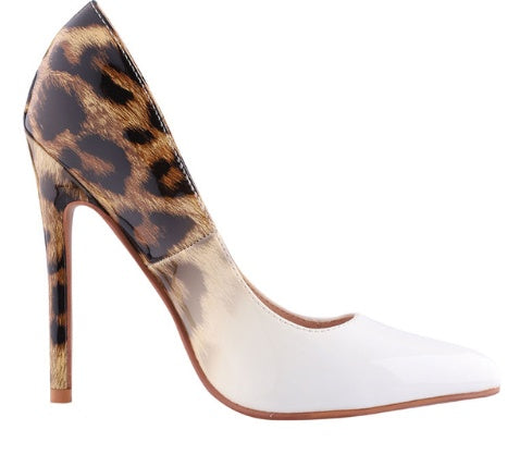 Jean – Spitzen High Heels mit Leopardenmuster