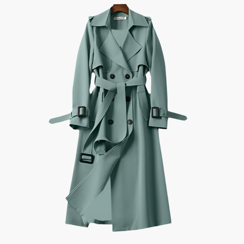 Damen Trenchcoat im klassischen Stil für Frühling – Eleganter Mantel für Business & Freizeit