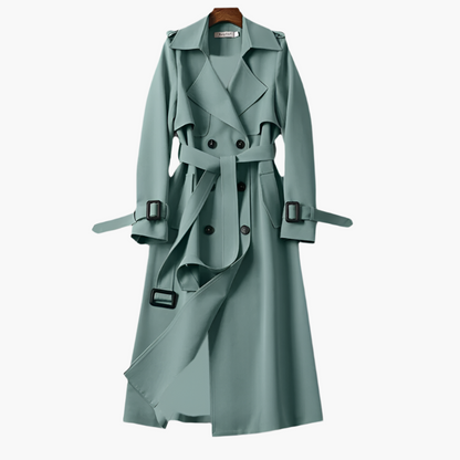 Damen Trenchcoat im klassischen Stil für Frühling – Eleganter Mantel für Business & Freizeit