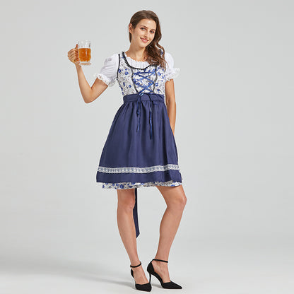 Damen Trachtenkleid Dirndl im Biergartenstil – Perfekt für Oktoberfest & Volksfeste