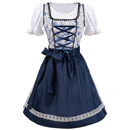 Damen Trachtenkleid Dirndl im Biergartenstil – Perfekt für Oktoberfest & Volksfeste