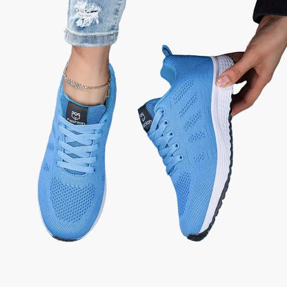 Damen Sportschuhe – Leichte Sneaker für Fitness & Alltag, Bequeme Turnschuhe mit Atmungsaktivem Mesh und Schnürung