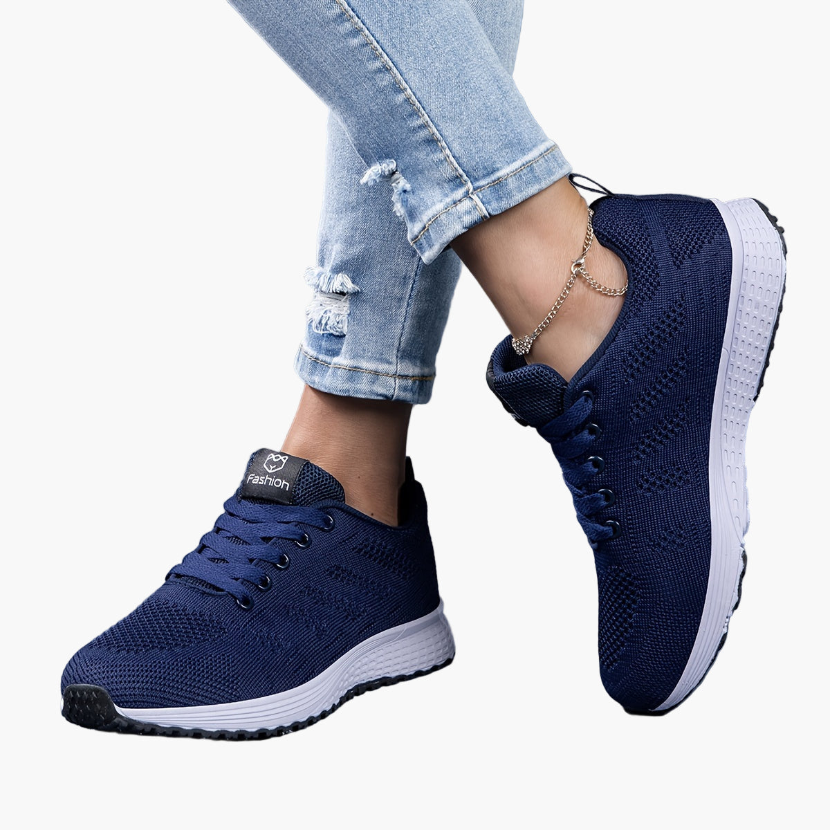 Damen Sportschuhe – Leichte Sneaker für Fitness & Alltag, Bequeme Turnschuhe mit Atmungsaktivem Mesh und Schnürung