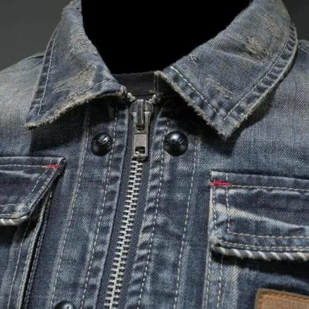 Herren Jeansjacke im Vintage-Stil – Klassische Denimjacke für Alltag und Freizeit
